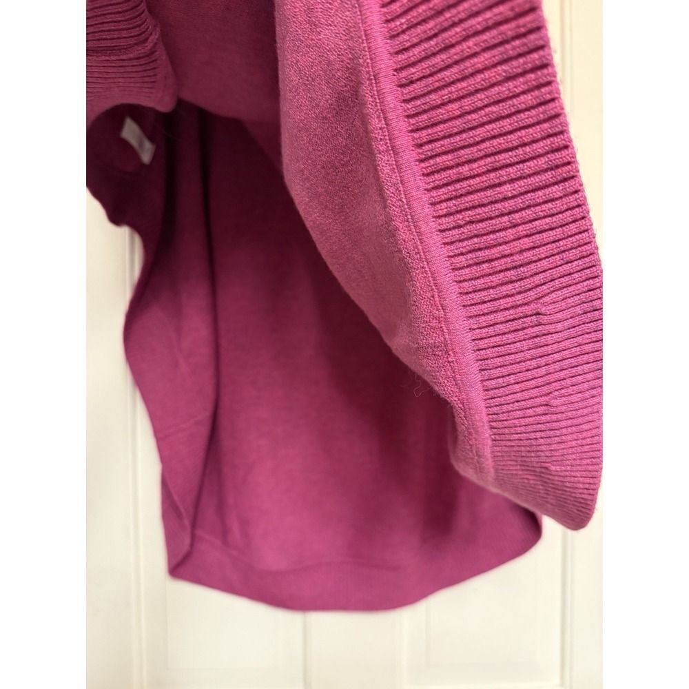 Talbots Bow Neck Poncho Cape Sweater. Womens. Pink. Sz M - Picture 9 of 16